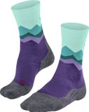 FALKE TK2 anti-blaar dik wol functioneel materiaal wandelsokken dames purper - maat 35-36