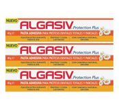 Algasiv Protection Plus Fixerende tandprothesencrème voor volledige en gedeeltelijke prothesen, verpakking van 3 stuks (3 x 40 g)