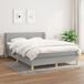 Maison Exclusive - Boxspringbed met matras, lichtgrijs, 140 x 190 cm, textiel
