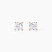 Doreen Boucles d'oreilles Puces Carré Or Jaune Oxyde de Zirconium