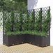 Maison Exclusive - Jardinière avec treillis, noir, 120 x 120 x 136 cm, PP