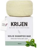 KRİJEN Krijen Vegan Shampoo Bar – Vaste shampoo met sheaboter en pepermuntolie – Voor droog en gekleurd haar – Hydraterend en herstellend – 100 g