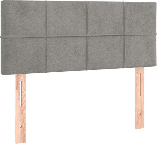 vidaXL Hoofdbord 90x5x78/88 cm fluweel lichtgrijs