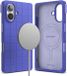 Ringke Bitmap Silicone Magnetic - Hoesje Geschikt voor Apple iPhone 16 - Compatibel met MagSafe / Qi2 - Magnetische Back Cover - Marine