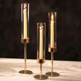Cylindrique À Bougies - Lot de 3 Clair Centres de Table de Mariage Décoration de Table de Salle À Manger pour Cheminée