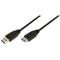 2direct LogiLink - USB-verlengkabel - USB type A (M) naar USB type A (V) - USB 3.0 - 2 m - gevormd - zwart