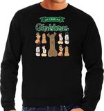 Bellatio Decorations Foute Kersttrui/Sweater Heren - All I Want For Christmas - Zwart - L