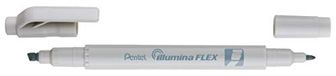 Pentel Luminina Flex SLW11P markeerstift met 2 punten, grijs, 10 stuks