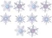 Merkloos Verlichte Sneeuwvlok - 10x - Zuignap - Raamdecoratie - 10 cm - LED - Multicolour Licht