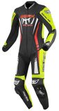 Berik Absolute GP Eendelig leren motorpak Zwart/rood/geel Maat 48