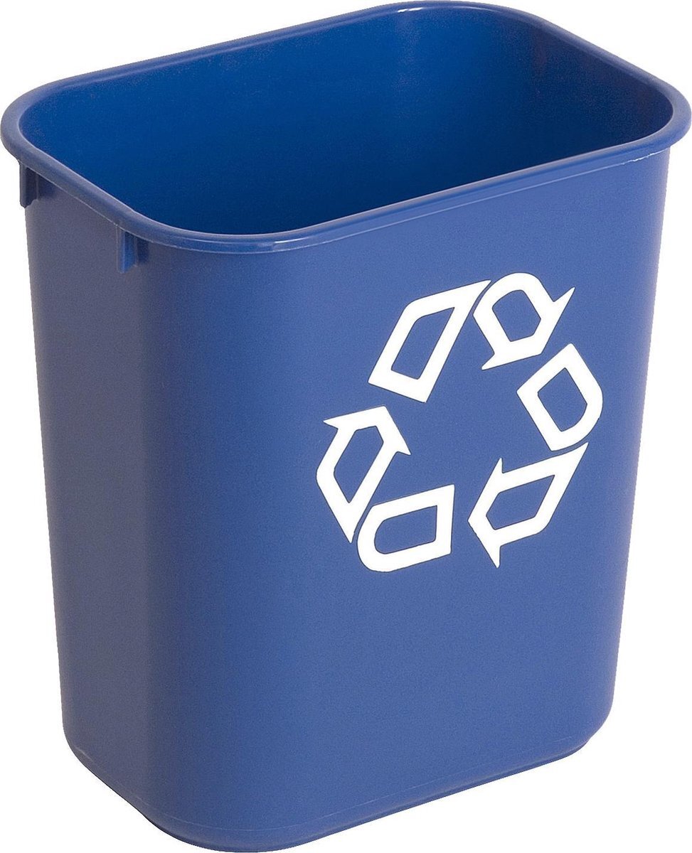 Rubbermaid Afvalbak Recycle 12.9L blauw