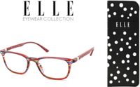 Elle Eyewear Collection Elle Leesbril Elle EL15937-Rood Gestreept-+2.00