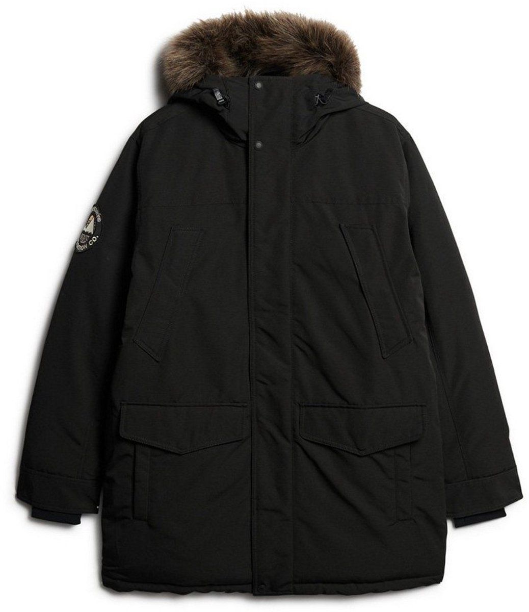 Superdry Everest Parka Jas Met Imitatiebont Heren
