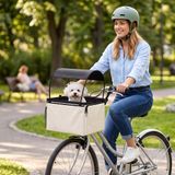 PawHut Pet Bike Basket - Polyester, Oxford-Gewebe - 43 x 30,5 x 25,5 cm - Cremeweiß