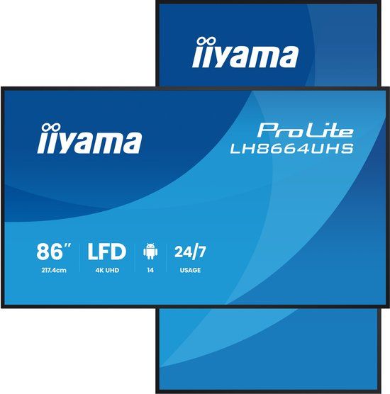 iiyama ProLite LH8664UHS-B3AG 86" 4K UHD Signage-Display