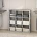 Furinno Kubieke kastorganisatoren en opslag, 9-kubus kastorganizer, open plank kastopslag, extra dik frame voor kledingkast, slaapkamer, woonkamer, lichtgrijs