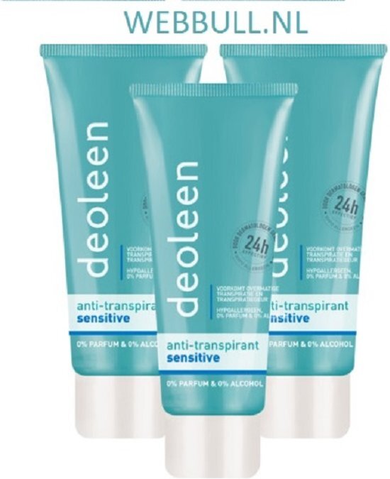 Deoleen 3 x deocreme sensitive 50 ml