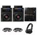 AlphaTheta CDJ-3000X DJ mediaspeler starterset met Pioneer DJ DJM-750MK2 mixer