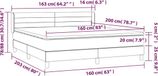 vidaXL Boxspring met matras stof crèmekleurig 160x200 cm