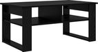 vidaXL Salontafel Zwart Eiken 96 x 54 x 44 cm Bewerkt Hout