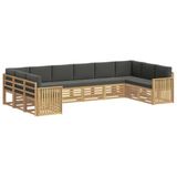 vidaXL Ensemble de canapés d'extérieur 10 pc Blanc et anthracite