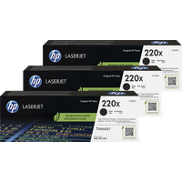 HP 220X LaserJet Toner Zwart (3 stuks)