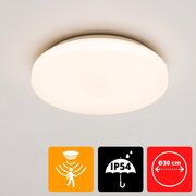 Proventa Longlife LED Plafondlamp met bewegingssensor ? 30 cm - IP54 - Warm wit