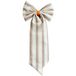 coopz Weihnachtsbaumschleife Schleife Canvas creme/sand breit gestreift