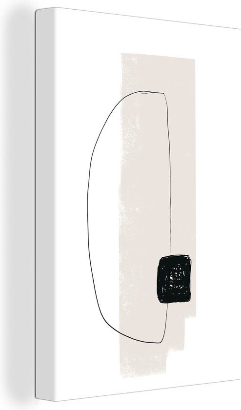 OneMillionCanvasses Canvas Schilderij Abstract - Pastel - Minimalisme - 40x60 cm - Wanddecoratie
