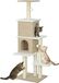 StarTech Kartonnen kattenhuis - Klimboom - Hoogte 140 cm - 2 verborgen ruimtes - 5 plateaus - Bekleed met stof - Lichtbruin