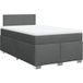 Maison Exclusive - Sommier à lattes de lit avec matelas gris foncé 120x190cm tissu