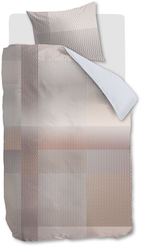 Beddinghouse Kardol Digital Weave dekbedovertrek - Eenpersoons - 140 x 200/220 cm - Katoen - Grijs Groen