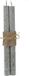 Home&Styling Collection Rustieke tafelkaarsen, 25 cm, grijs