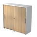 Hammerbacher Schuifdeurkast 1735S RE Eiken wit 120 x 40 x 110 cm