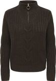 JDY Jacqueline de Yong Trui Jdyandrea L/s Zip Cable Pullove Knt 15242811 Coffee Bean/melange Dames Maat - M