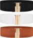 Holland Connections 3x Large Stretchy Elastic Waistband Women - Vintage Cinch Belts with Buckle