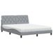 VidaXL Bed met matras stof lichtgrijs 180x200 cm