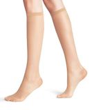 FALKE Vitalize 20 DEN Kniekousen Dames Transparant Beige 35-38