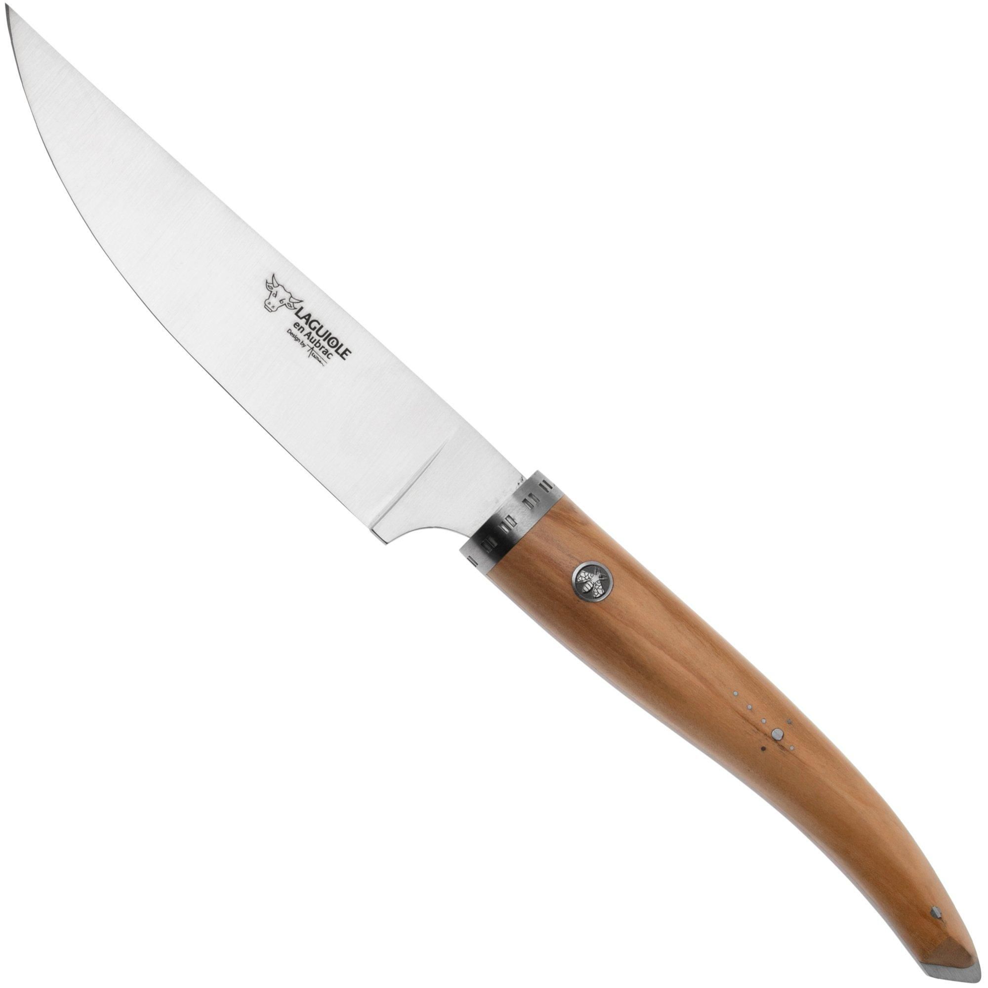 Laguiole en Aubrac Gourmet CGO15OLI - Koksmes - 15 cm - Olijfhout