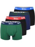 Lee Cooper Set van 4 boxershorts voor heren, katoen, ademend, retro ondergoed