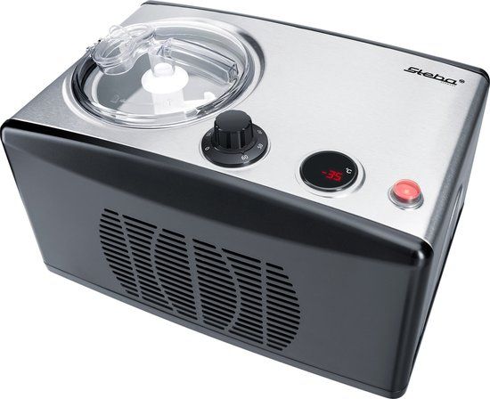 Steba IC150 - Roomijsmachine - Zelfvriezend - 1,5 liter - RVS/Zwart