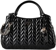 GUESS Cheryl Triple Compartment Satchel Handtas Zwart