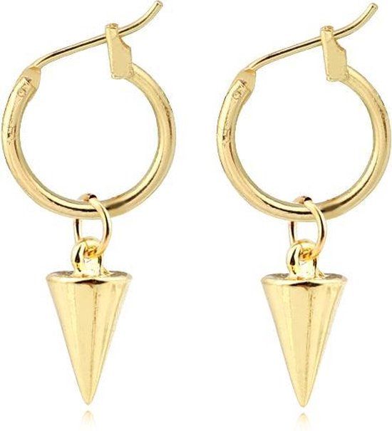LGT JWLS LGT Jewels Damesoorbellen met Puntige Gouden Hanger