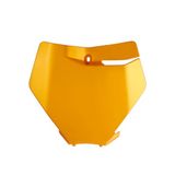 POLISPORT 8666400009 - Sterke en duurzame nummerhouder vooraan compatibel met motorfietsen KTM in kleur Goud
