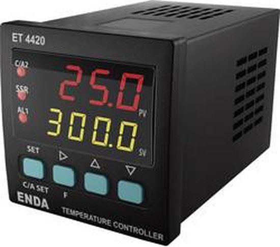 Enda ET4420-230 PID Temperatuurregelaar Pt100, J, K, T, S, R Relais 2 A, SSR