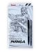 Pentel Pochette Manga Essentials, 3 Feutres fins + 2 Feutres pinceau