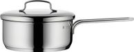 Merkloos Minipanpan met metalen deksel, klein, 16 cm, 1,2l, gepolijst roestvrij staal, inductie, stapelbaar