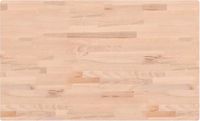 vidaXL Wastafelblad 100x60x2,5 cm massief beukenhout
