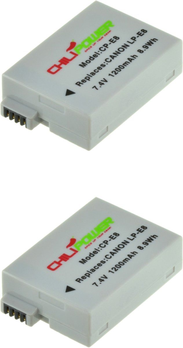 ChiliPower LP-E8 accu voor Canon - 1300mAh - 2-Pack