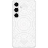 Samsung Galaxy S24 Verstevigd hoesje met sublimatie bedrukking, Mandala blanc